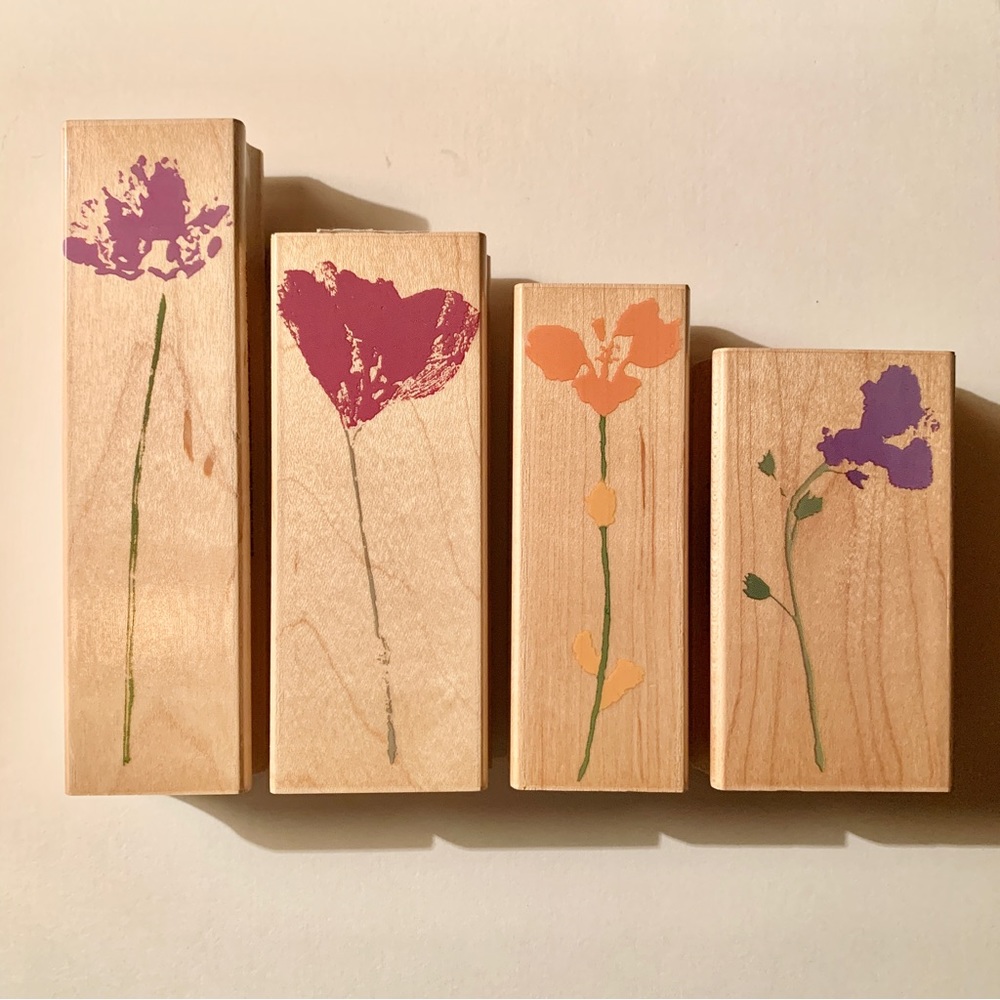 Four Hero Arts Rubber Stamps - Watercolor Wildflowers